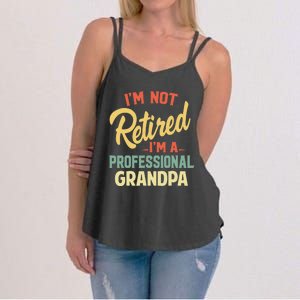 Retired Grandpa For Funny Fathers Day Grandpa Women's Strappy Tank