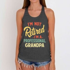 Retired Grandpa For Funny Fathers Day Grandpa Women's Knotted Racerback Tank