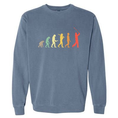 Retro Golf Funny Evolution Gift For Golfers & Golf Players Garment-Dyed Sweatshirt