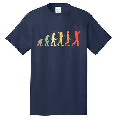 Retro Golf Funny Evolution Gift For Golfers & Golf Players Tall T-Shirt