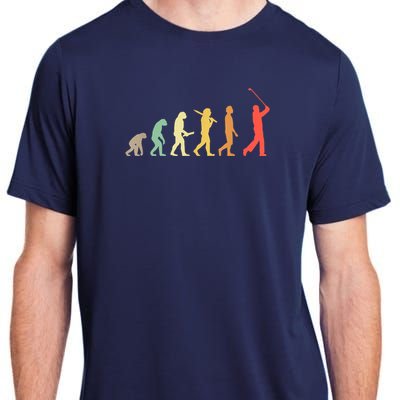 Retro Golf Funny Evolution Gift For Golfers & Golf Players Adult ChromaSoft Performance T-Shirt