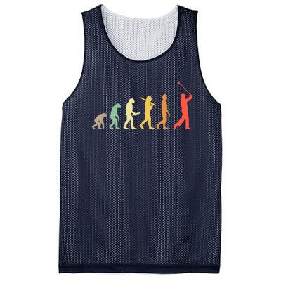 Retro Golf Funny Evolution Gift For Golfers & Golf Players Mesh Reversible Basketball Jersey Tank