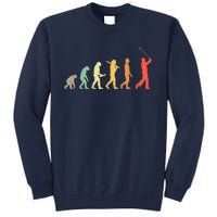 Retro Golf Funny Evolution Gift For Golfers & Golf Players Tall Sweatshirt