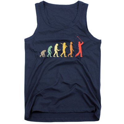 Retro Golf Funny Evolution Gift For Golfers & Golf Players Tank Top