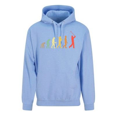 Retro Golf Funny Evolution Gift For Golfers & Golf Players Unisex Surf Hoodie