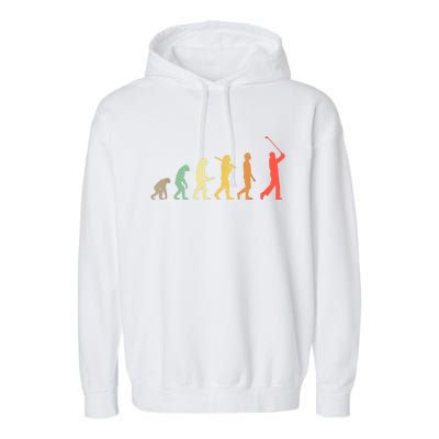 Retro Golf Funny Evolution Gift For Golfers & Golf Players Garment-Dyed Fleece Hoodie