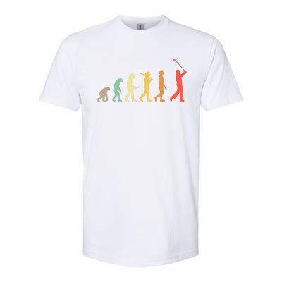 Retro Golf Funny Evolution Gift For Golfers & Golf Players Softstyle CVC T-Shirt