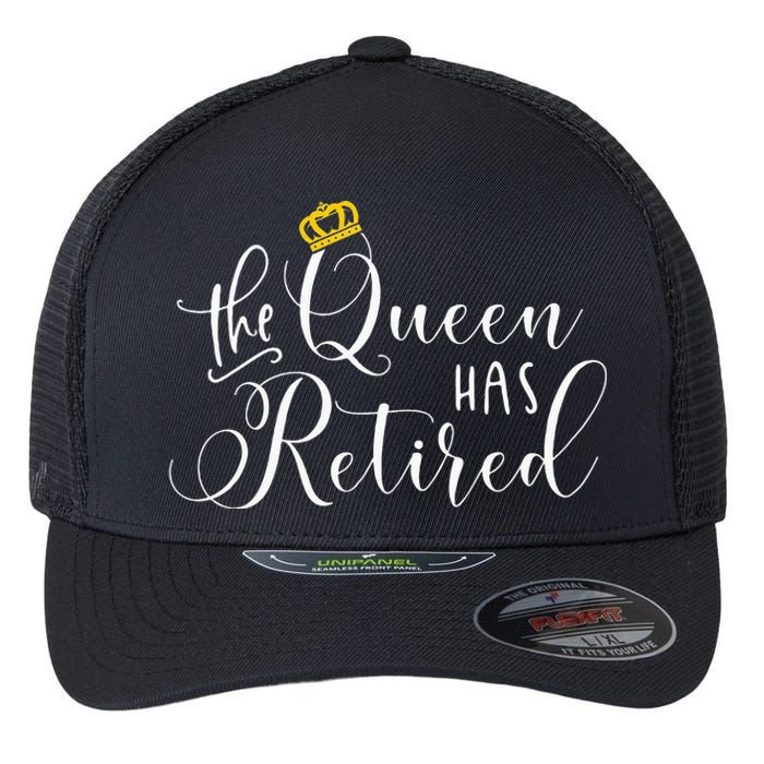 Retirement Gift For Women Queen Funny Flexfit Unipanel Trucker Cap