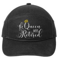 Retirement Gift For Women Queen Funny 7-Panel Snapback Hat