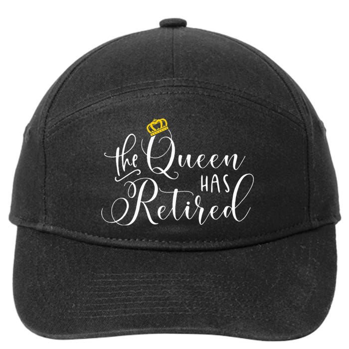 Retirement Gift For Women Queen Funny 7-Panel Snapback Hat