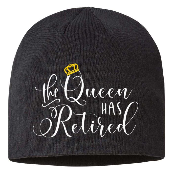 Retirement Gift For Women Queen Funny Sustainable Beanie