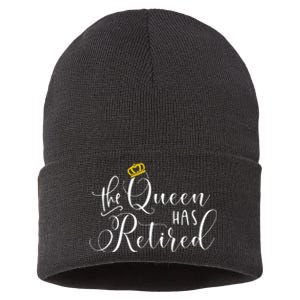 Retirement Gift For Women Queen Funny Sustainable Knit Beanie