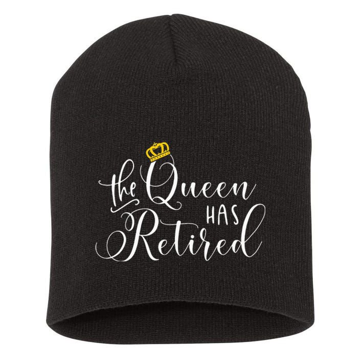 Retirement Gift For Women Queen Funny Short Acrylic Beanie