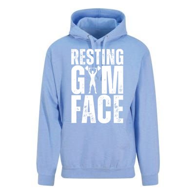 Resting Gym Face Funny Gym Quote Unisex Surf Hoodie