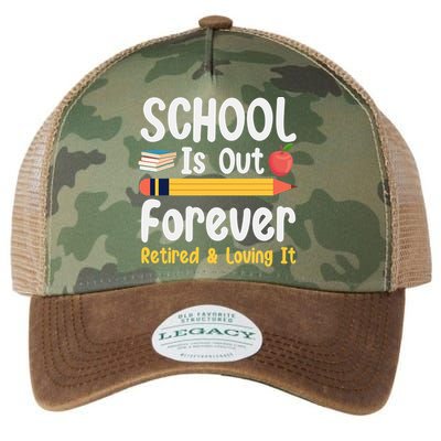 Retirement Gifts For Teacher, Schools Out Forever Retirement Legacy Tie Dye Trucker Hat