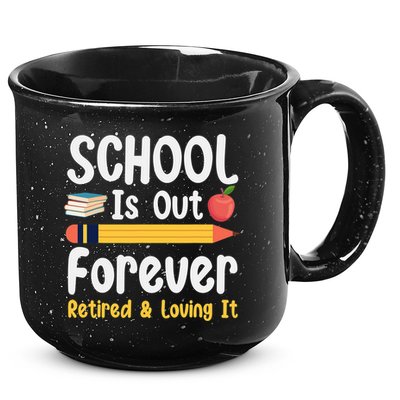 Retirement Gifts For Teacher, Schools Out Forever Retirement 15oz Campfire Ceramic Mug