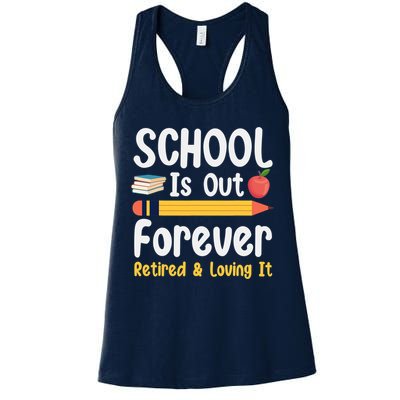 Retirement Gifts For Teacher, Schools Out Forever Retirement Womens Tank Top