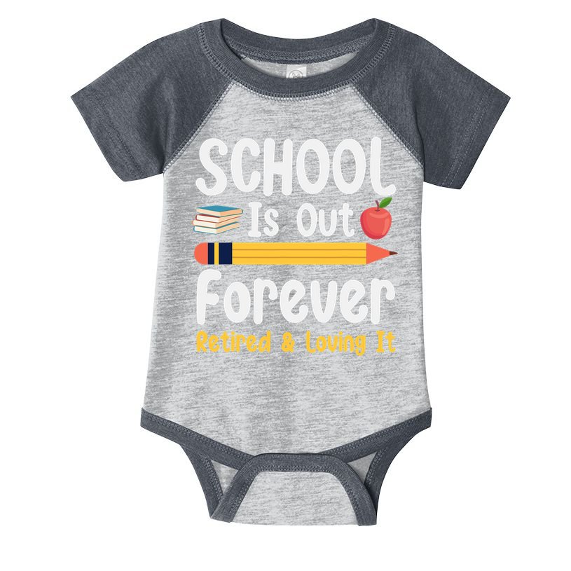 Retirement Gifts For Teacher, Schools Out Forever Retirement Infant Baby Jersey Bodysuit