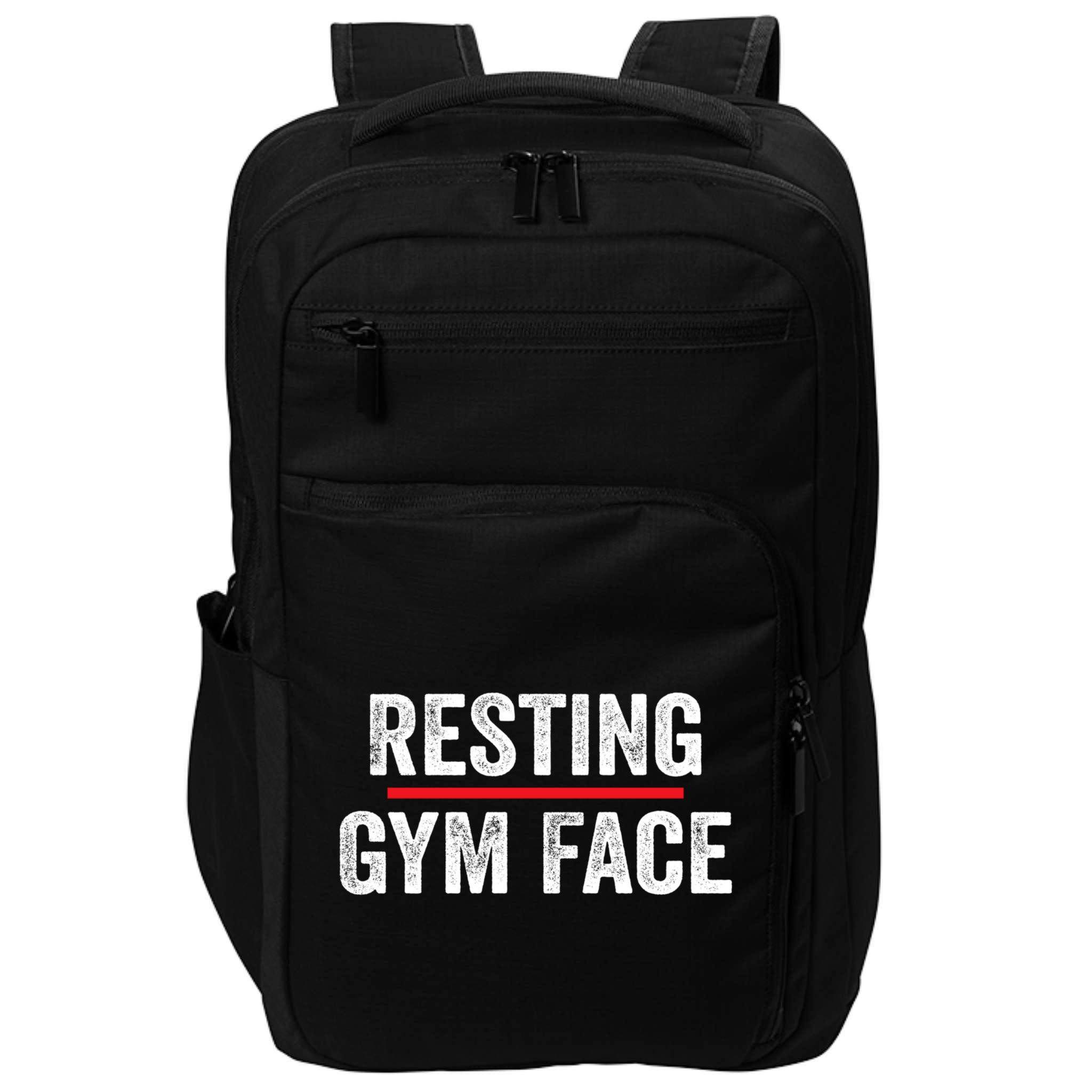 Resting Gym Face Funny Saying Workout Fitness Quotes Impact Tech Backpack