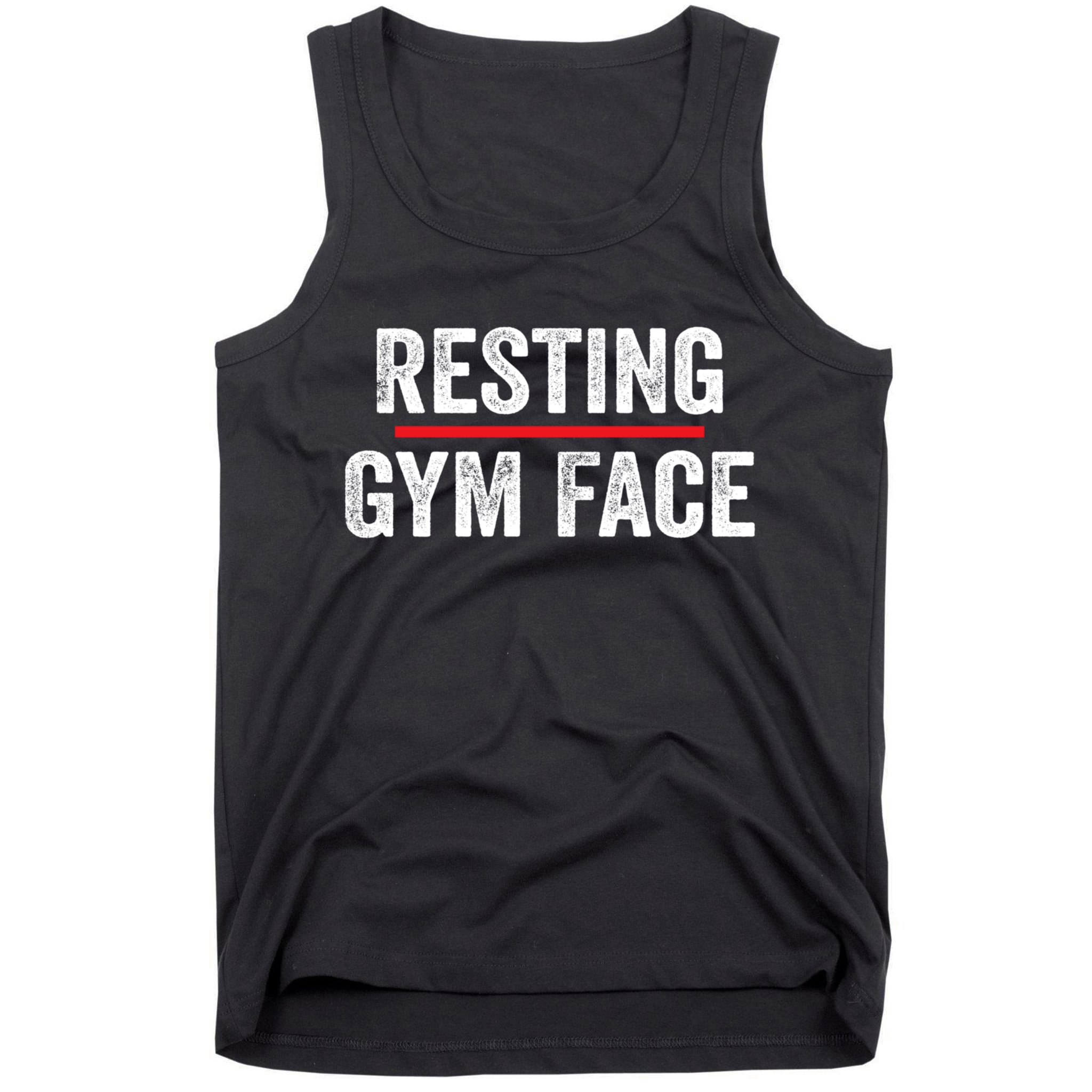 Resting Gym Face Funny Saying Workout Fitness Quotes Tank Top