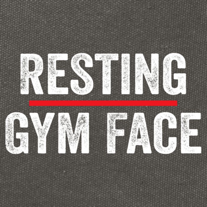 Resting Gym Face Funny Saying Workout Fitness Quotes Cotton Canvas Backpack
