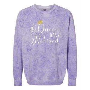 Retirement Gift For Women Queen Funny Colorblast Crewneck Sweatshirt