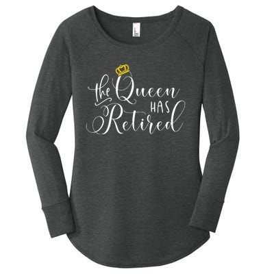 Retirement Gift For Women Queen Funny Women's Perfect Tri Tunic Long Sleeve Shirt