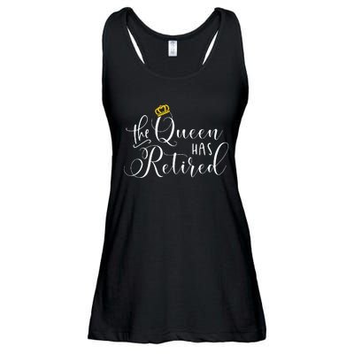 Retirement Gift For Women Queen Funny Ladies Essential Flowy Tank