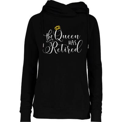 Retirement Gift For Women Queen Funny Womens Funnel Neck Pullover Hood