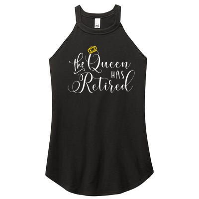 Retirement Gift For Women Queen Funny Women's Perfect Tri Rocker Tank