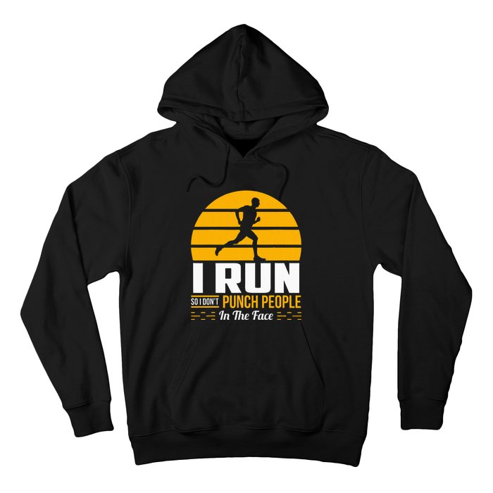 Runner Gift Funny Running Marathon Sport Sarcastic Gift Hoodie