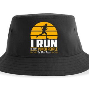 Runner Gift Funny Running Marathon Sport Sarcastic Gift Sustainable Bucket Hat