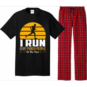 Runner Gift Funny Running Marathon Sport Sarcastic Gift Pajama Set