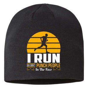 Runner Gift Funny Running Marathon Sport Sarcastic Gift Sustainable Beanie