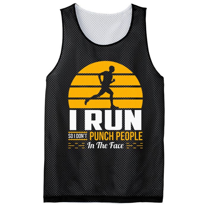 Runner Gift Funny Running Marathon Sport Sarcastic Gift Mesh Reversible Basketball Jersey Tank