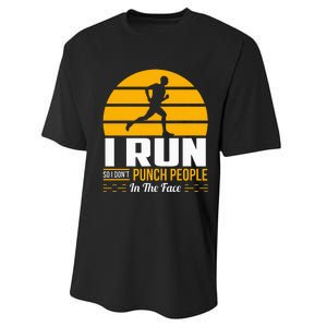 Runner Gift Funny Running Marathon Sport Sarcastic Gift Performance Sprint T-Shirt