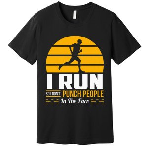 Runner Gift Funny Running Marathon Sport Sarcastic Gift Premium T-Shirt