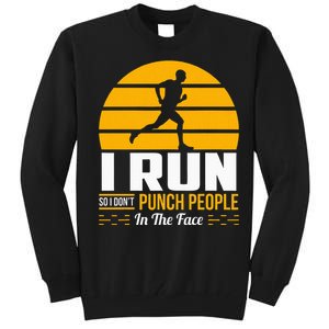 Runner Gift Funny Running Marathon Sport Sarcastic Gift Tall Sweatshirt