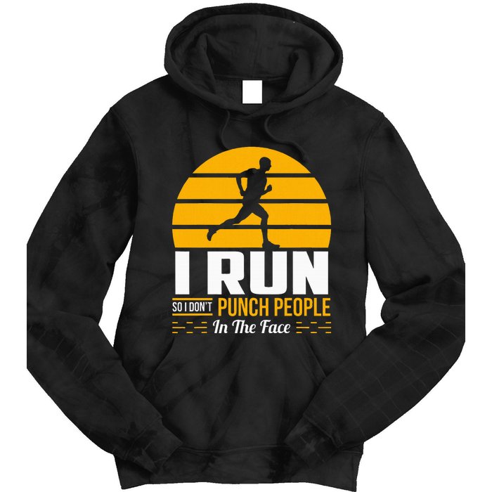 Runner Gift Funny Running Marathon Sport Sarcastic Gift Tie Dye Hoodie