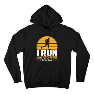 Runner Gift Funny Running Marathon Sport Sarcastic Gift Tall Hoodie