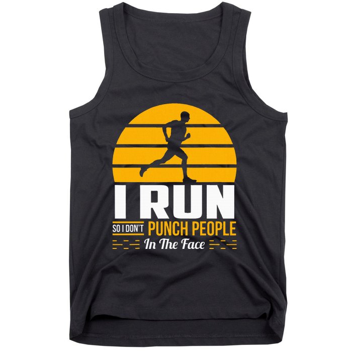 Runner Gift Funny Running Marathon Sport Sarcastic Gift Tank Top