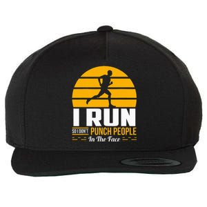 Runner Gift Funny Running Marathon Sport Sarcastic Gift Wool Snapback Cap