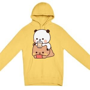 Romantic Gift For Her Bubu Dudu Bubble Tea Fleece Couples Premium Pullover Hoodie