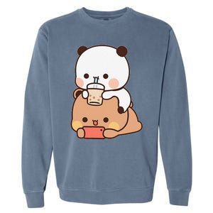 Romantic Gift For Her Bubu Dudu Bubble Tea Fleece Couples Garment-Dyed Sweatshirt