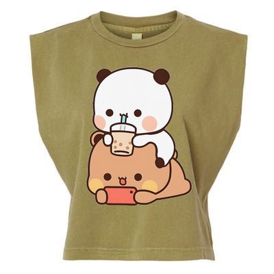 Romantic Gift For Her Bubu Dudu Bubble Tea Fleece Couples Garment-Dyed Women's Muscle Tee