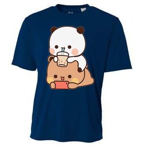 Romantic Gift For Her Bubu Dudu Bubble Tea Fleece Couples Cooling Performance Crew T-Shirt