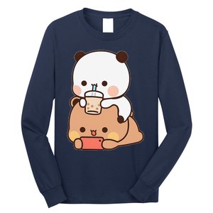 Romantic Gift For Her Bubu Dudu Bubble Tea Fleece Couples Long Sleeve Shirt