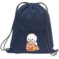 Romantic Gift For Her Bubu Dudu Bubble Tea Fleece Couples Sweatshirt Cinch Pack Bag