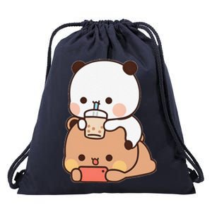 Romantic Gift For Her Bubu Dudu Bubble Tea Fleece Couples Drawstring Bag