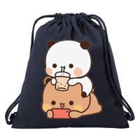 Romantic Gift For Her Bubu Dudu Bubble Tea Fleece Couples Drawstring Bag